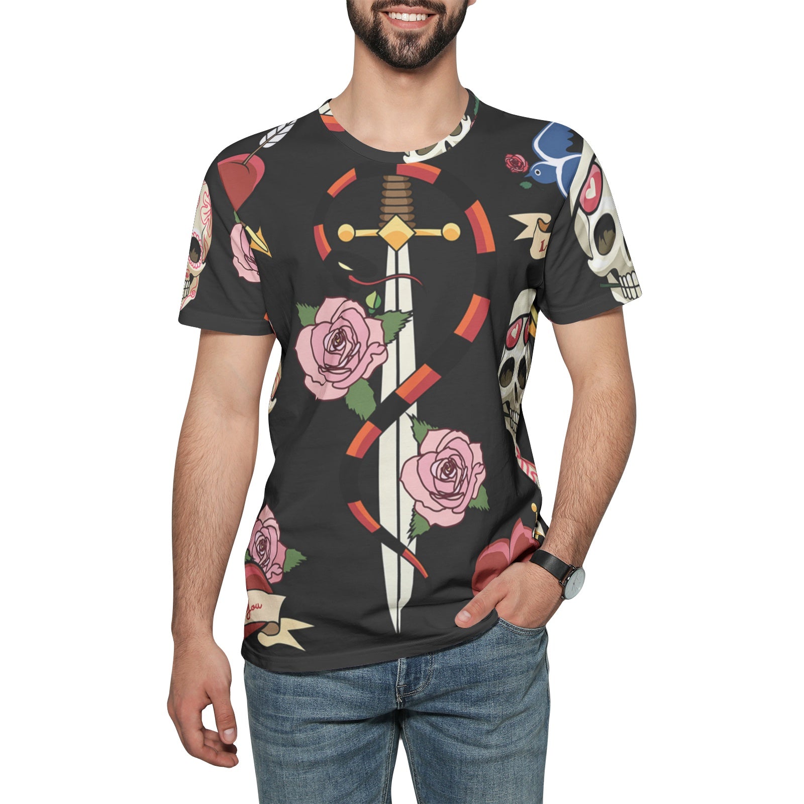 Unisex All-Over Print Cotton T-shirts