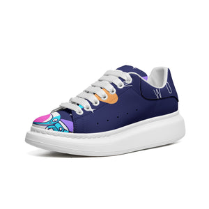 Unisex Non Slip Lace Up Leather Sneakers