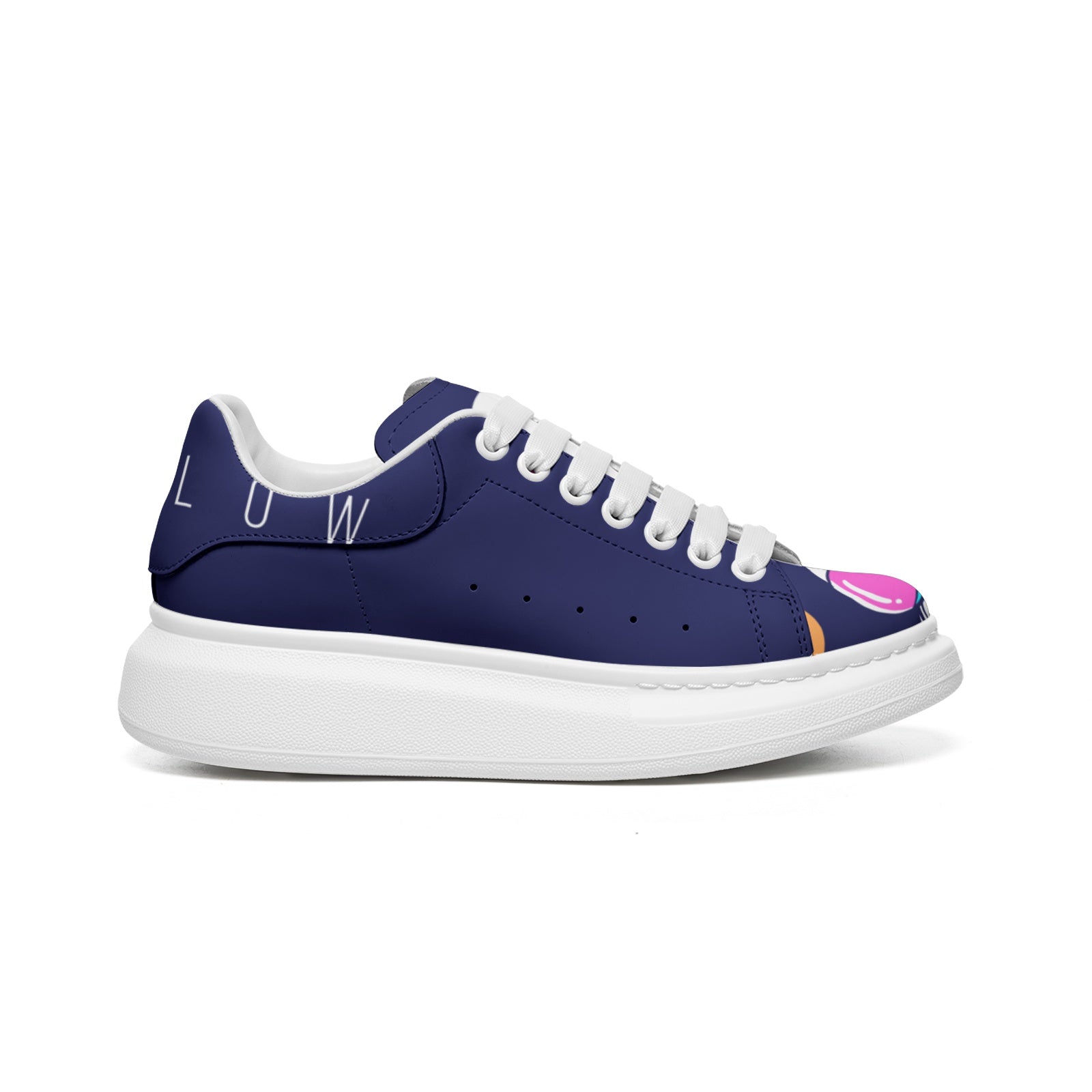 Unisex Non Slip Lace Up Leather Sneakers