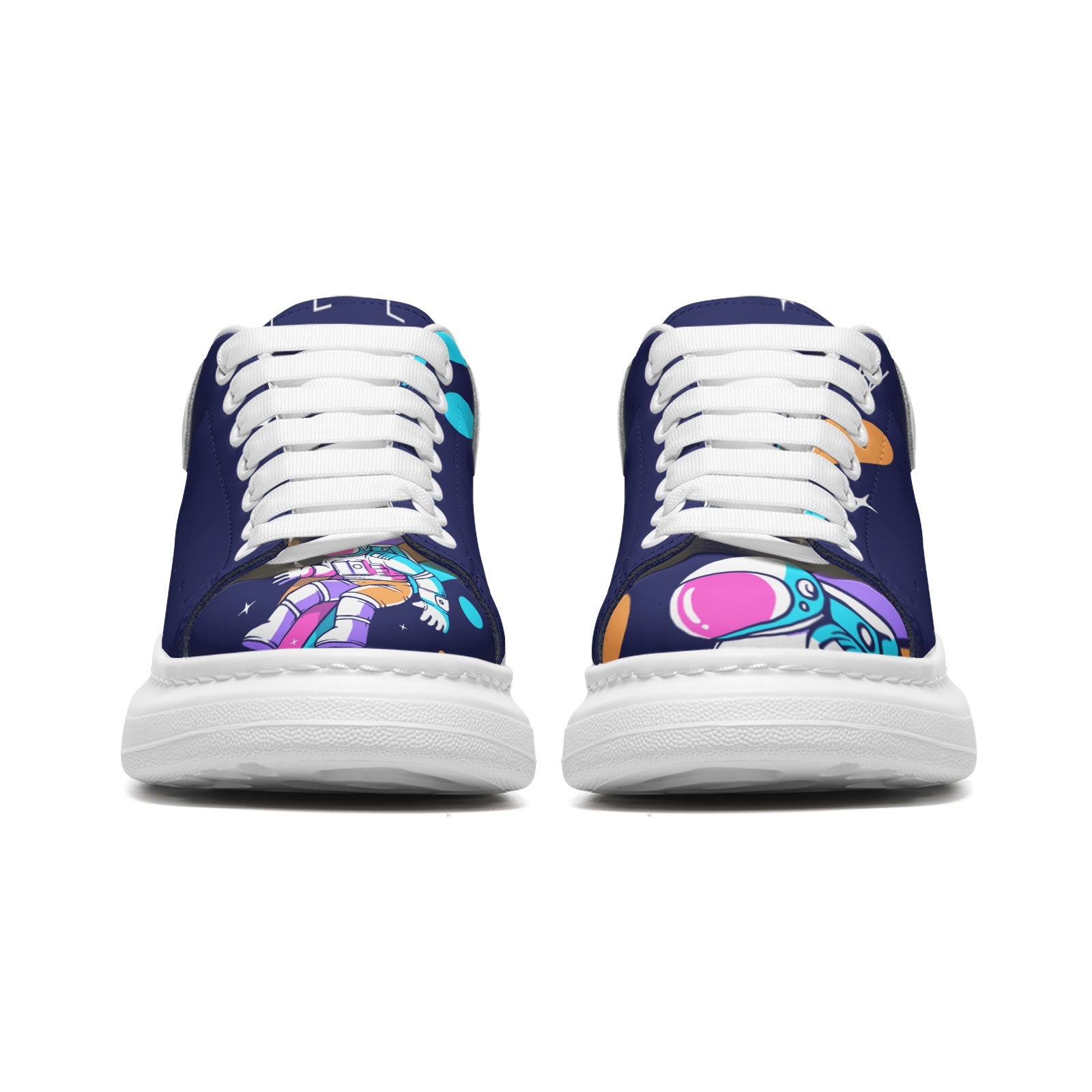 Unisex Non Slip Lace Up Leather Sneakers