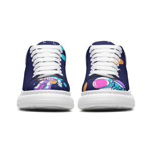 Unisex Non Slip Lace Up Leather Sneakers