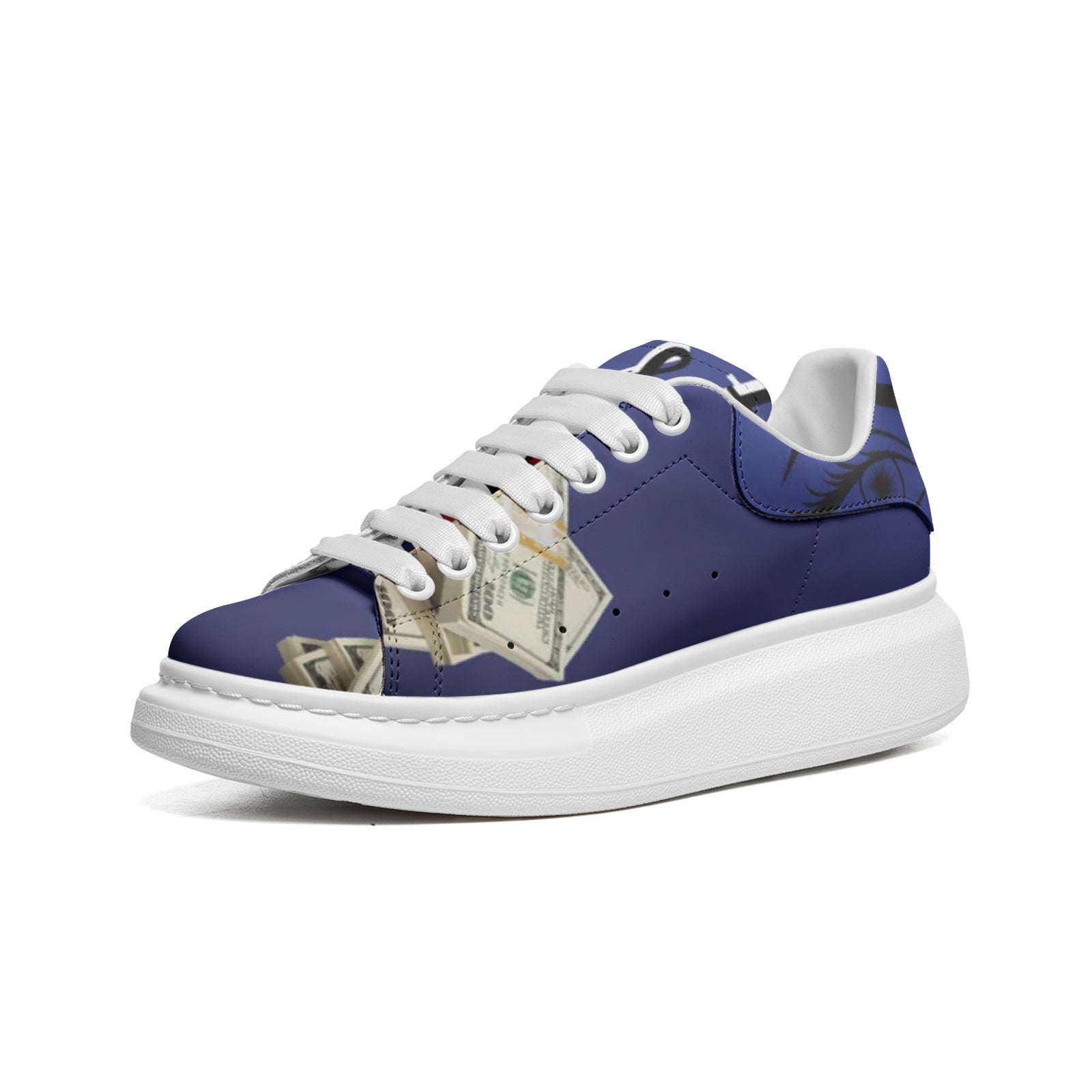 Unisex Non Slip Lace Up Leather Sneakers