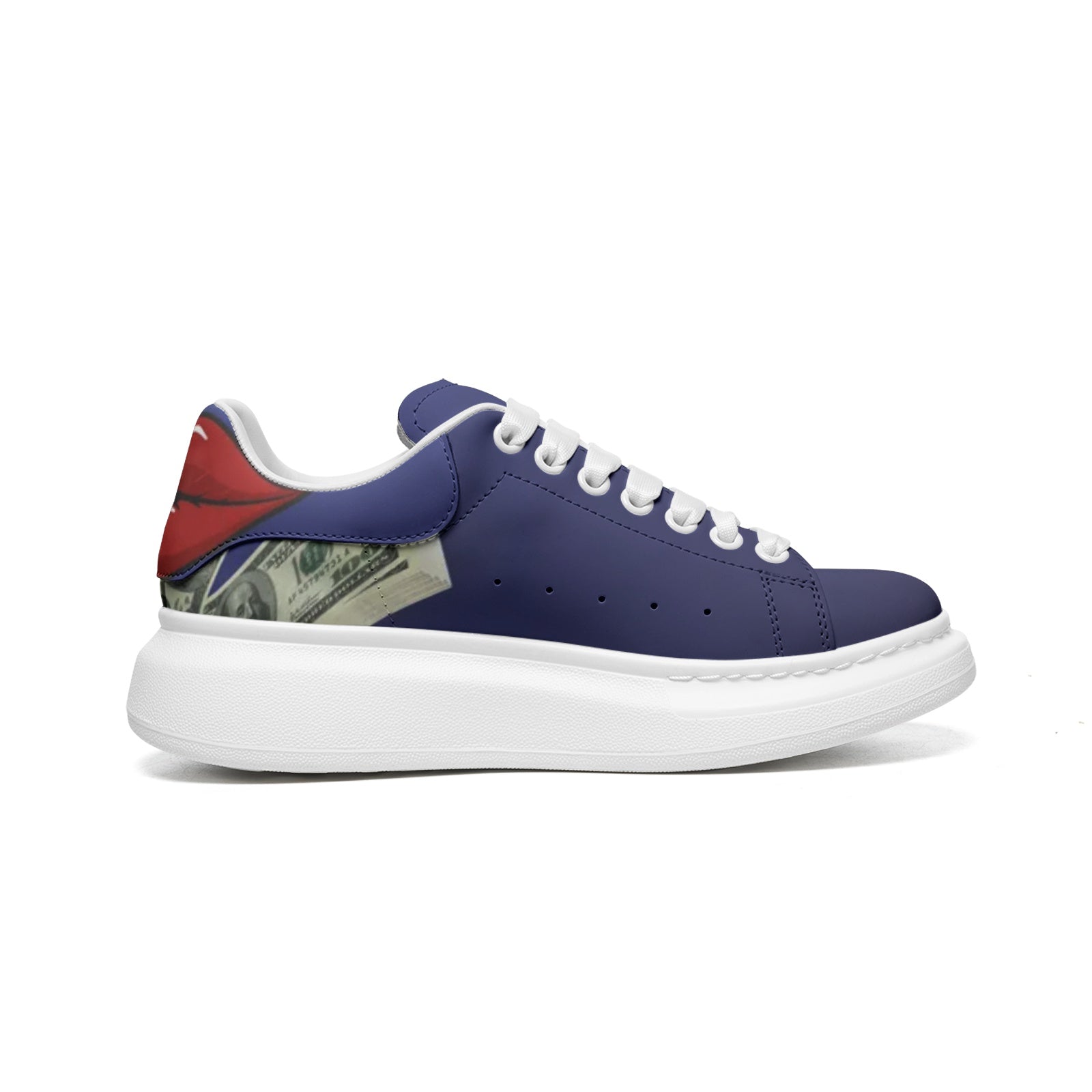 Unisex Non Slip Lace Up Leather Sneakers