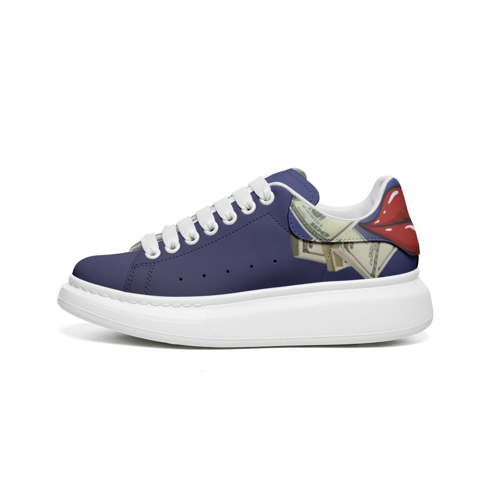 Unisex Non Slip Lace Up Leather Sneakers