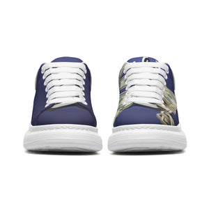 Unisex Non Slip Lace Up Leather Sneakers