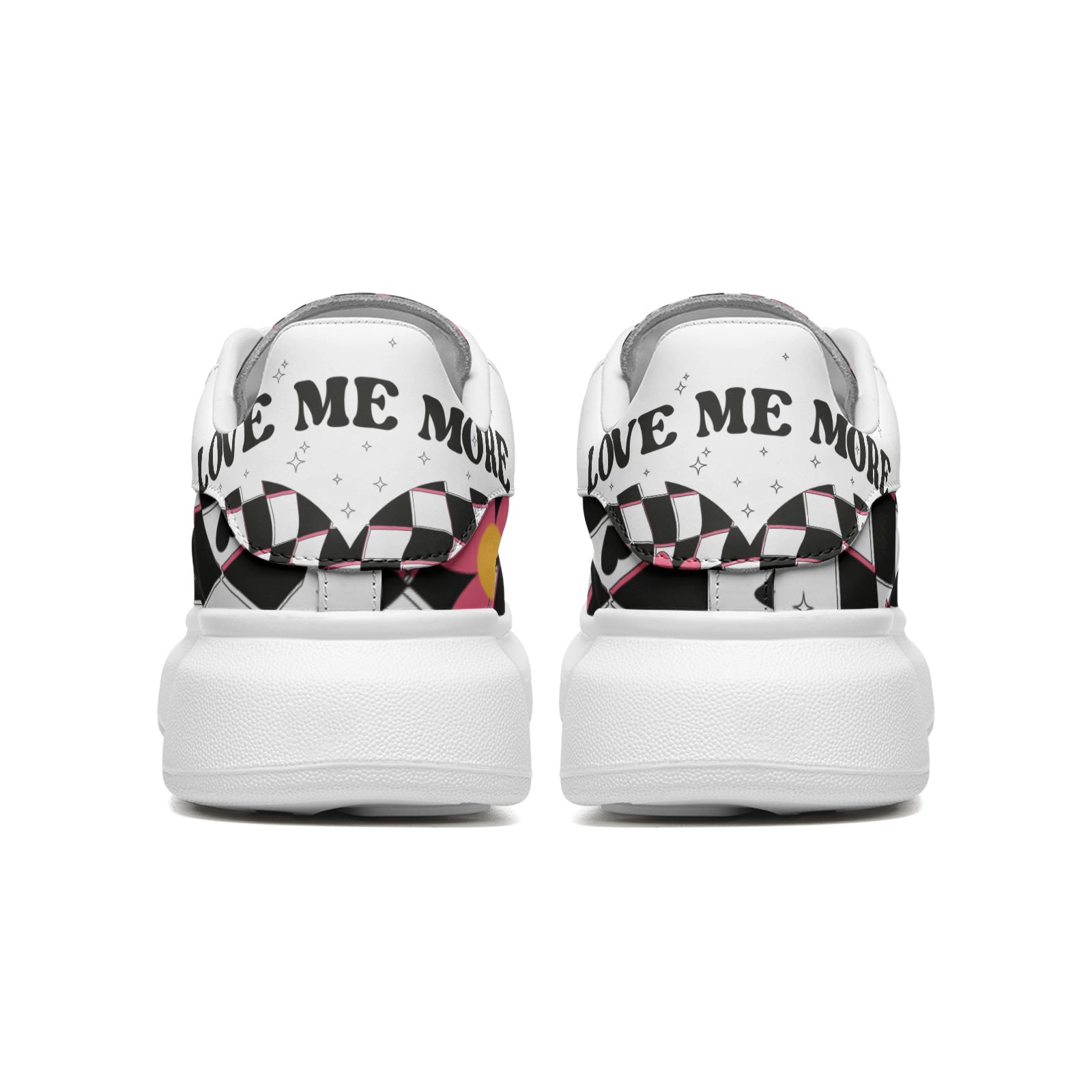 Unisex Non Slip Lace Up Faux Leather Sneakers