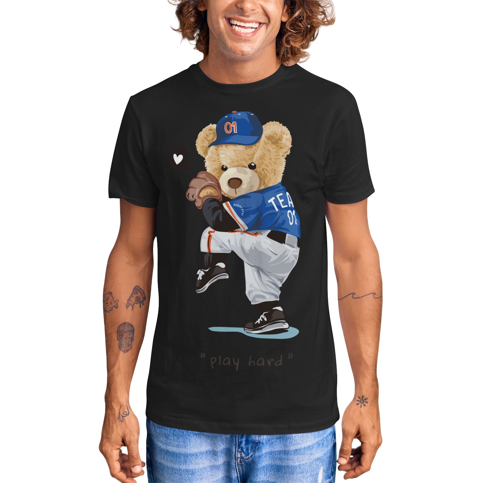 Unisex Short Sleeve Crew Neck Cotton Jersey T-Shirt