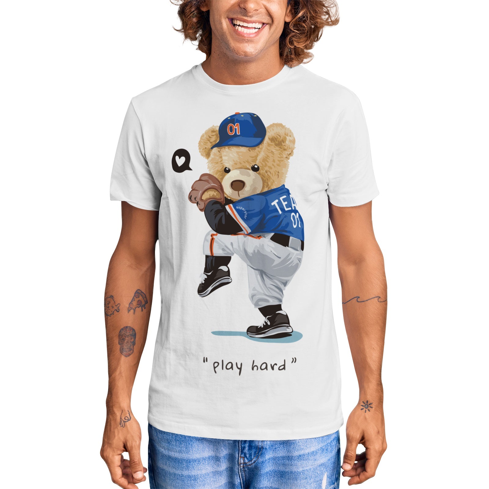 Unisex Short Sleeve Crew Neck Cotton Jersey T-Shirt