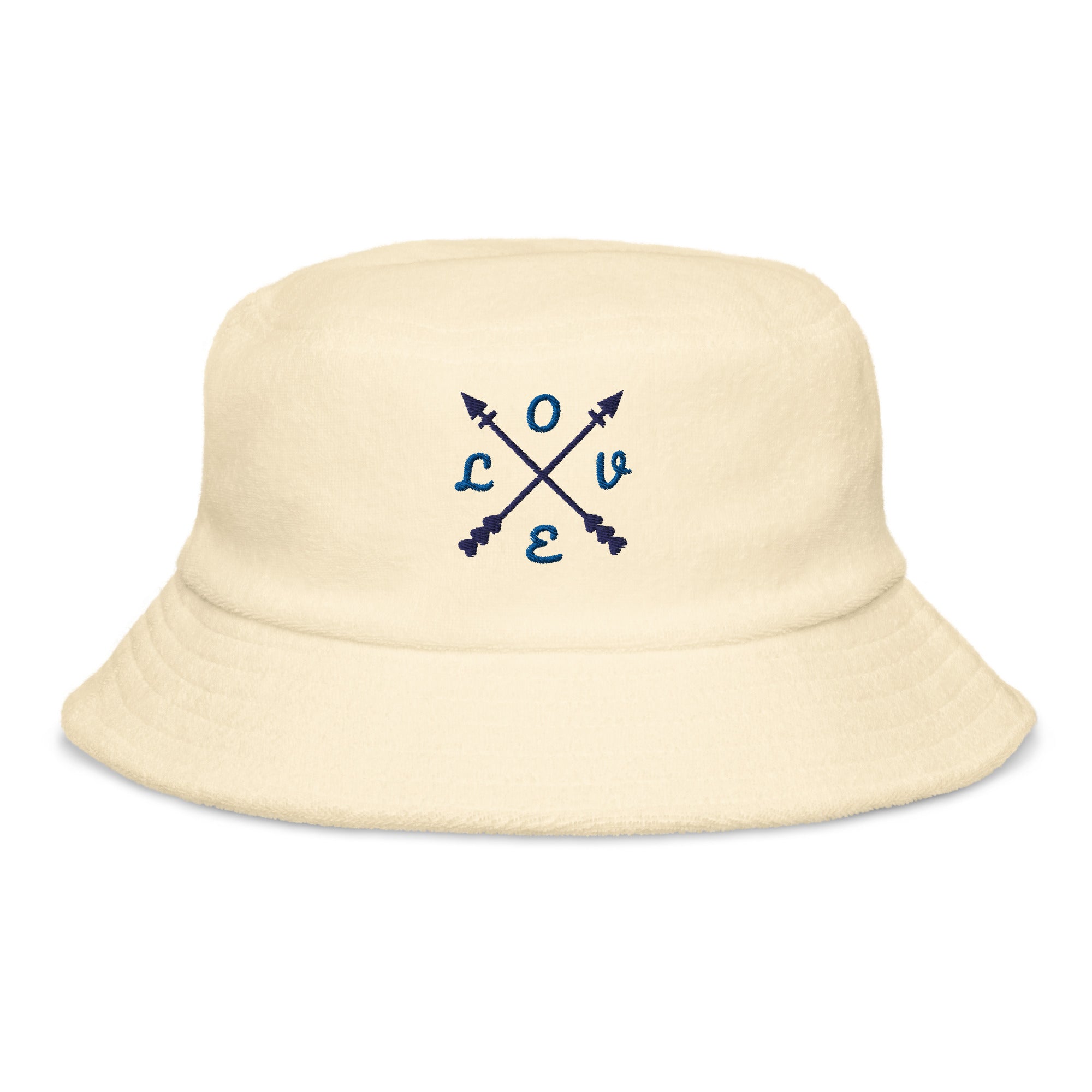 Unstructured terry cloth bucket hat