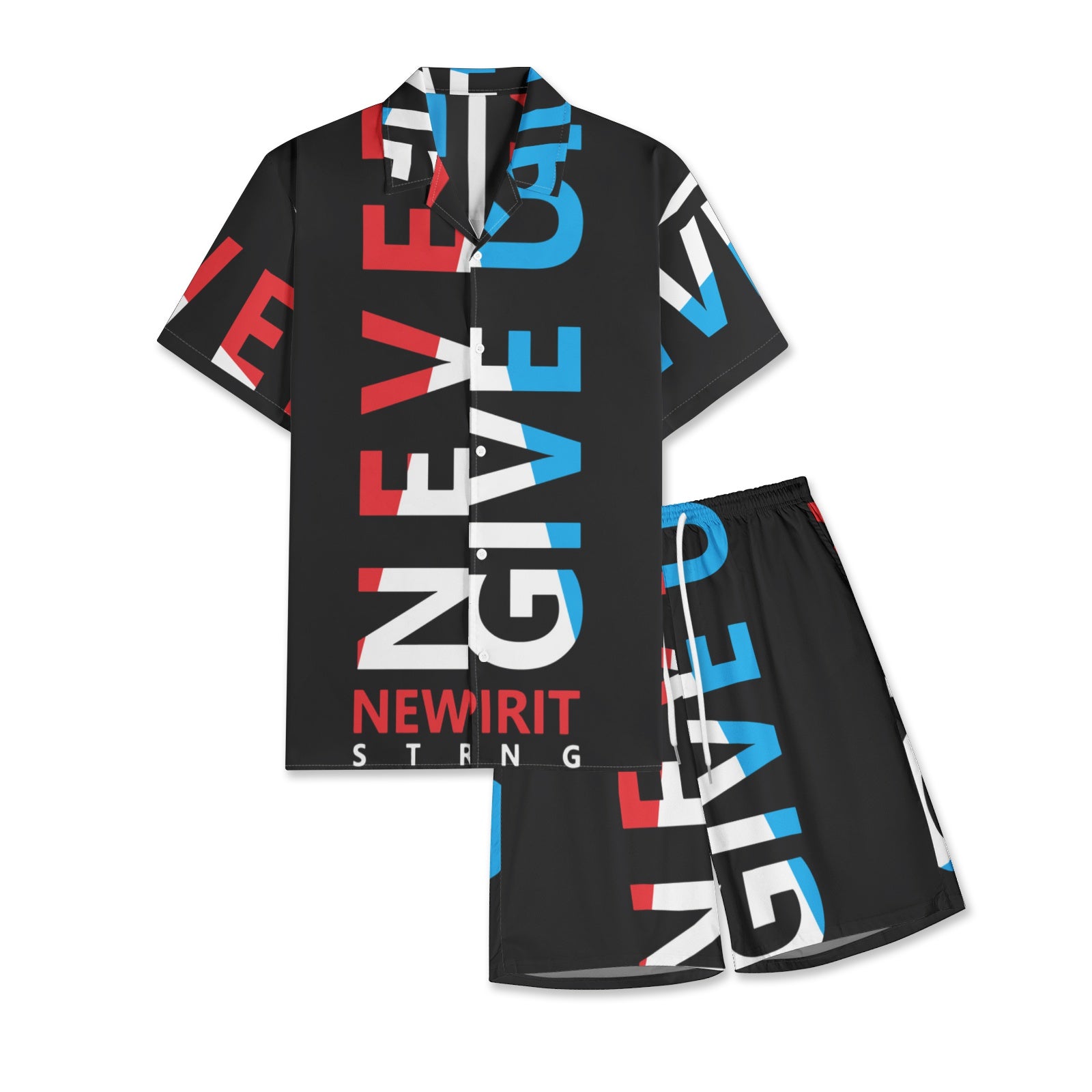 Men's All-Over-Print Hawiian Shirt Sets