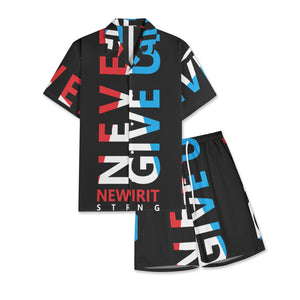 Men's All-Over-Print Hawiian Shirt Sets