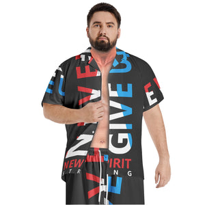 Men's All-Over-Print Hawiian Shirt Sets