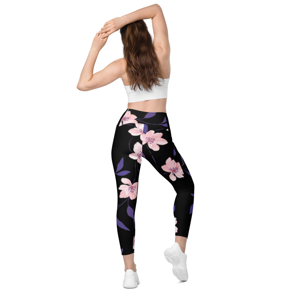 Crossover leggings with pockets