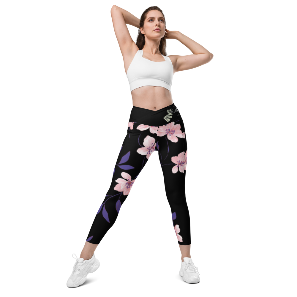Crossover leggings with pockets