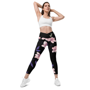 Crossover leggings with pockets