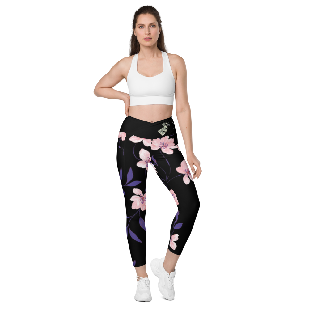 Crossover leggings with pockets