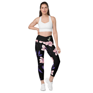 Crossover leggings with pockets