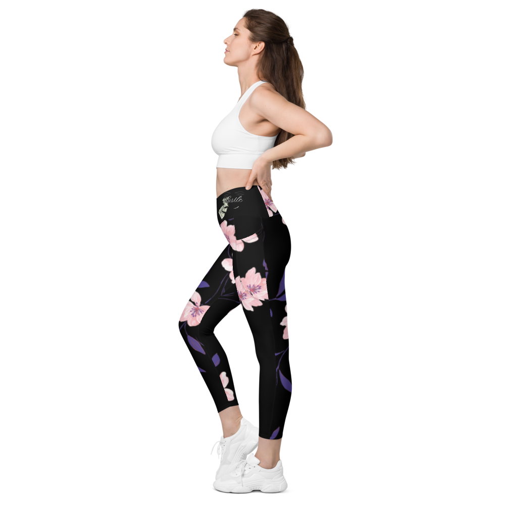 Crossover leggings with pockets
