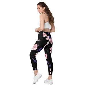 Crossover leggings with pockets