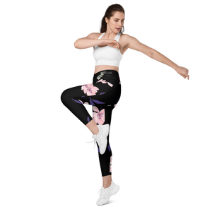 Crossover leggings with pockets