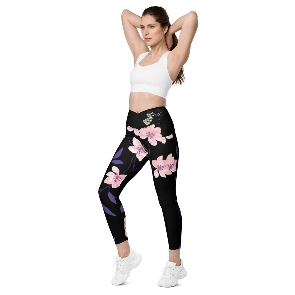 Crossover leggings with pockets