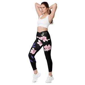 Crossover leggings with pockets