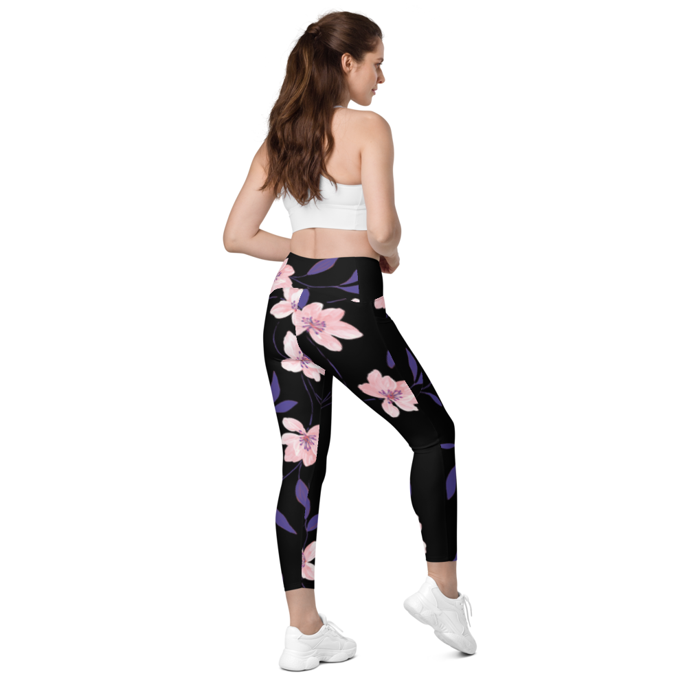 Crossover leggings with pockets
