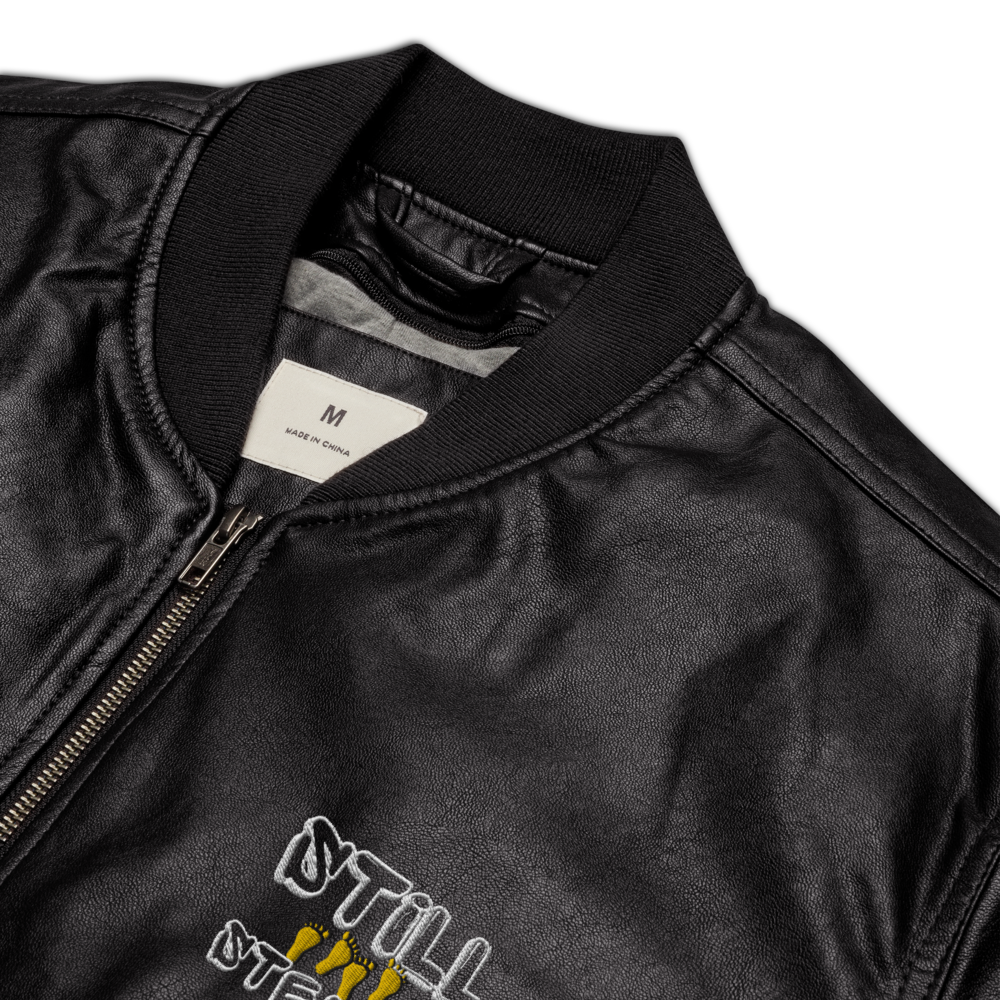 Leather Bomber Jacket