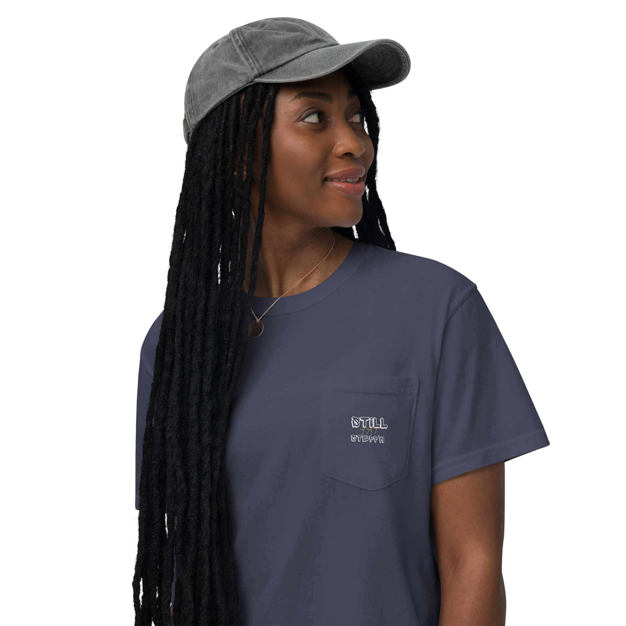 Unisex garment-dyed pocket t-shirt