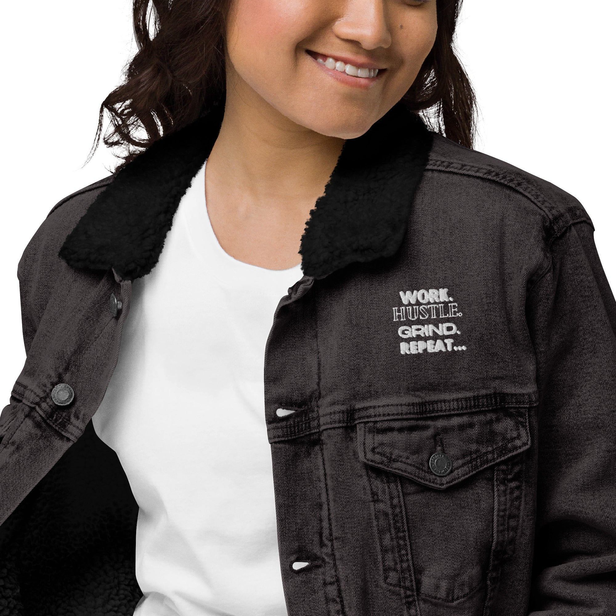 Unisex denim sherpa jacket