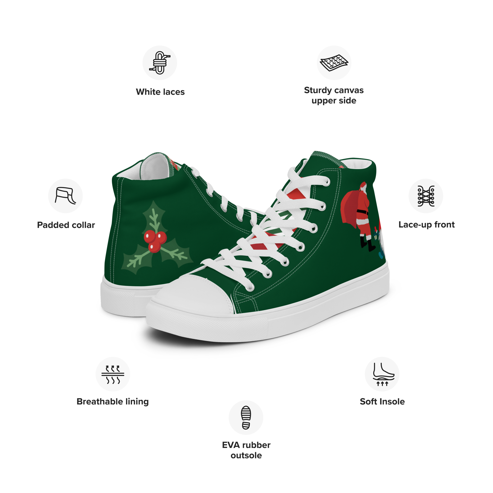 Women’s high top canvas shoes