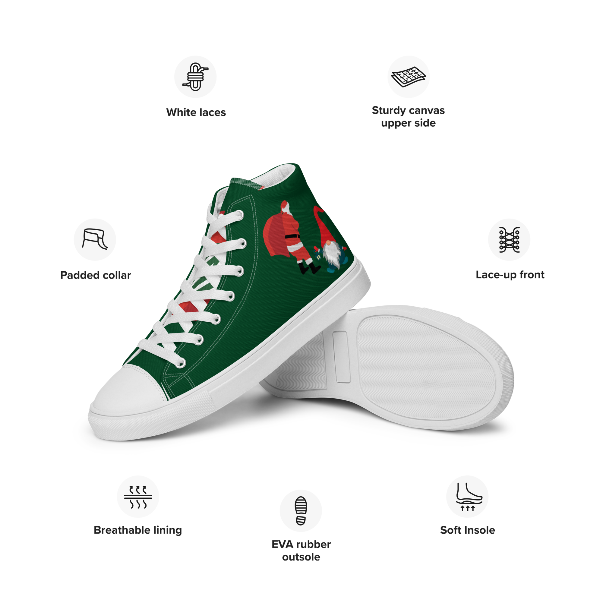 Women’s high top canvas shoes