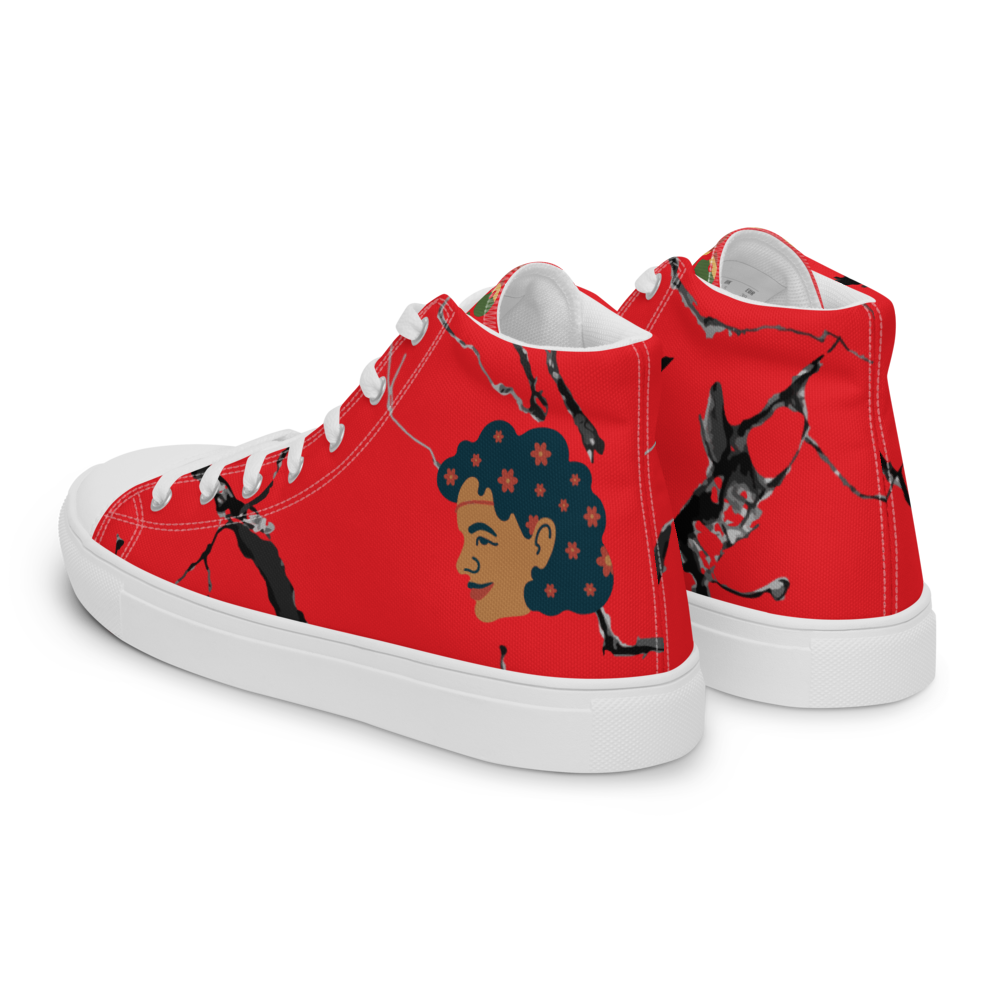Women’s high top canvas shoes