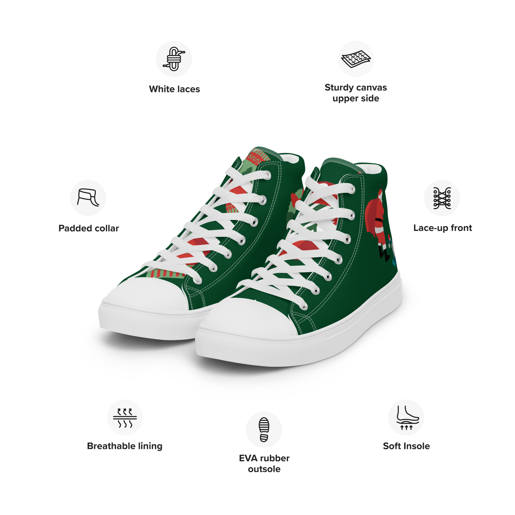 Women’s high top canvas shoes